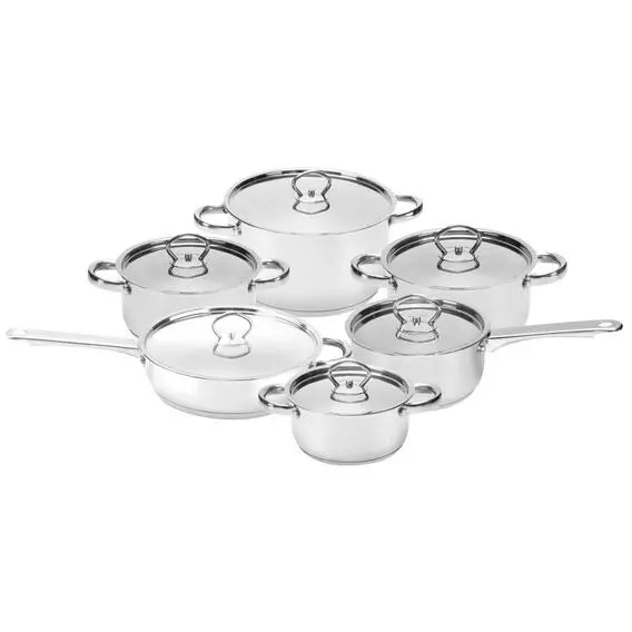 Zellini 12Pc Stainless Steel Cooware Set Zellini 12Pc Stainless Steel Cooware Set