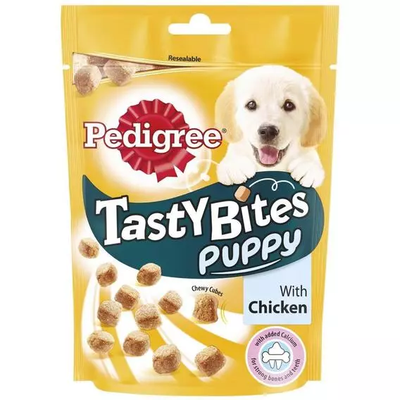 Pedigree Tasty Bites Puppy Cubes With Chicken 125g