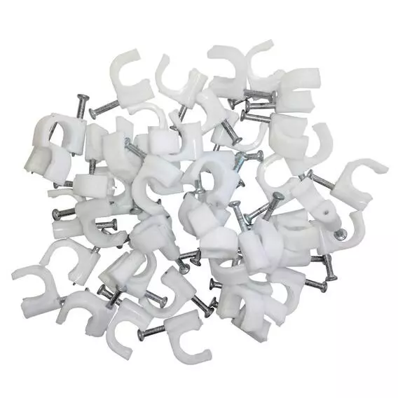 Fastener Solutions 7mm Round Cable Clips Pk20