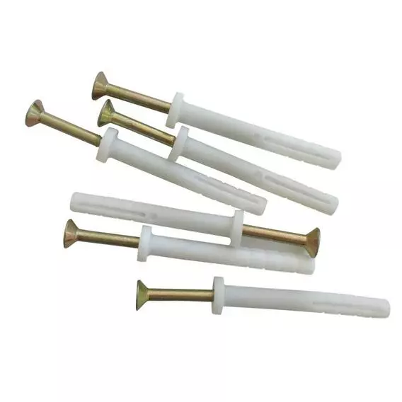 Fastener Solutions 5X36mm White Nail-In Anchor Pk6