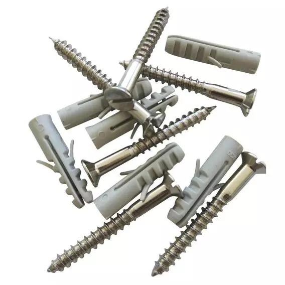 Fastener Solutions 7.0X30mm Nyl Wall Plug & Screw Zp Pk15
