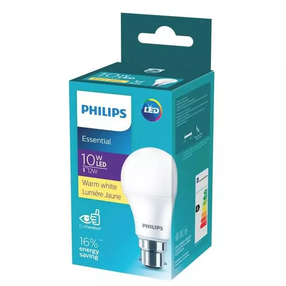 Philips Sa 10w A60 B22 WW Globe Philips Sa 10w A60 B22 WW Globe