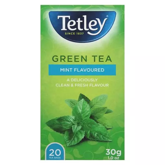 Tetley Green Tea Mint Flavoured 20's Tetley Green Tea Mint Flavoured 20's