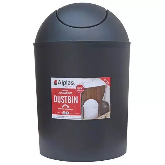 Alplas 12lt Bin black Alplas 12lt Bin black