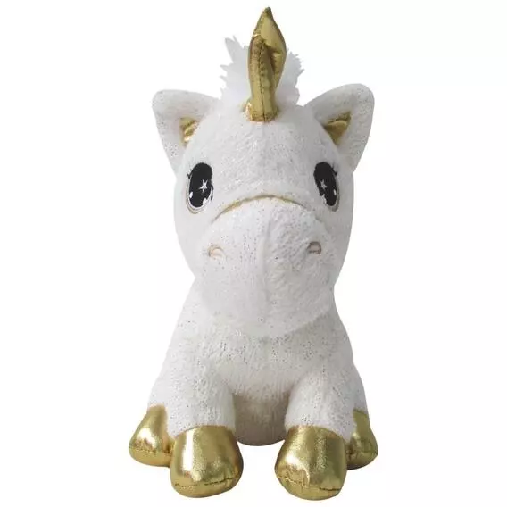 No Brand 25cm Posable Sparkle Unicorn - Gold