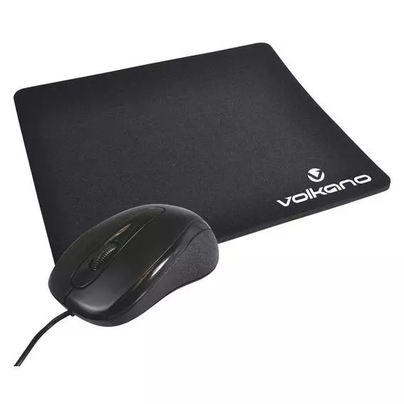 Volkano Wired Mouse Mousepad Combo VK-30025-BK Volkano Wired Mouse Mousepad Combo VK-30025-BK