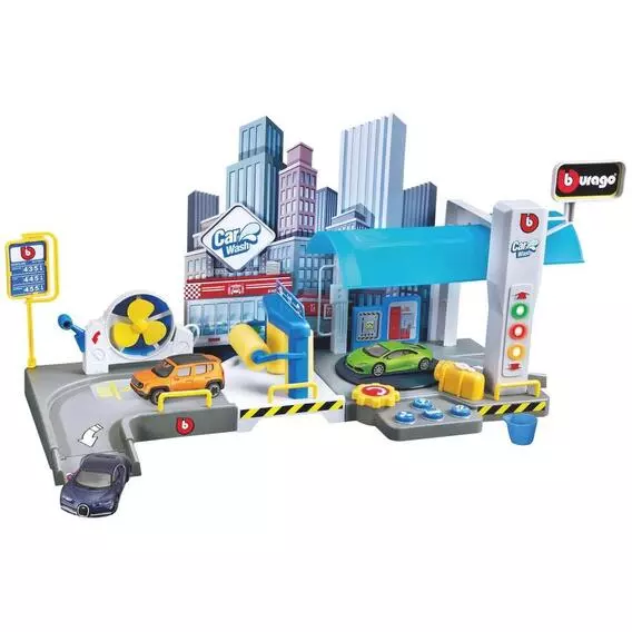 Burago Street Fire Carwash Playset Burago Street Fire Carwash Playset