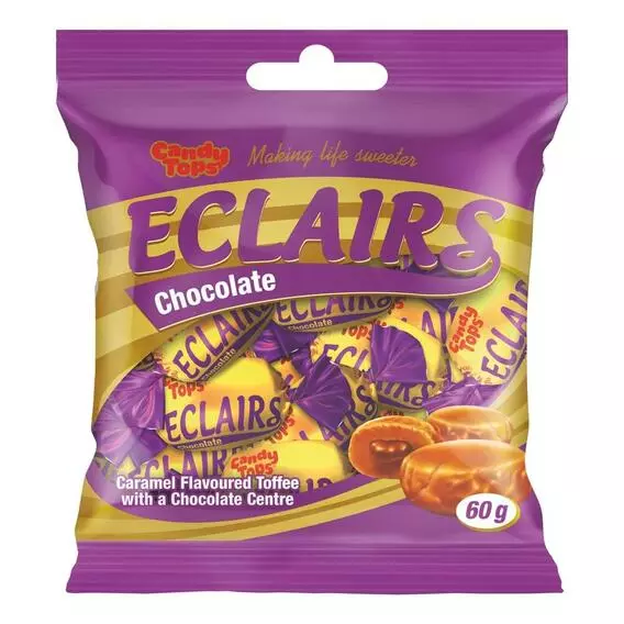 Candy Tops Chocolate Eclair 60g Candy Tops Chocolate Eclair 60g
