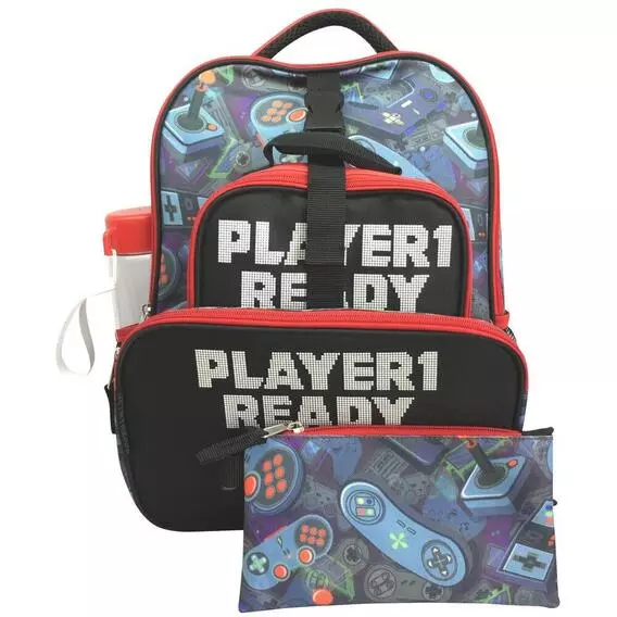 No Brand BLACK/ RED 5 PIECE BACKPACK SET No Brand BLACK/ RED 5 PIECE BACKPACK SET