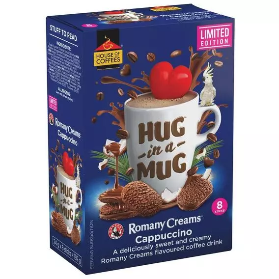 House Of Coffees HOC HIAM ROMANY CREAMS CAPP 10'S 24g House Of Coffees HOC HIAM ROMANY CREAMS CAPP 10'S 24g