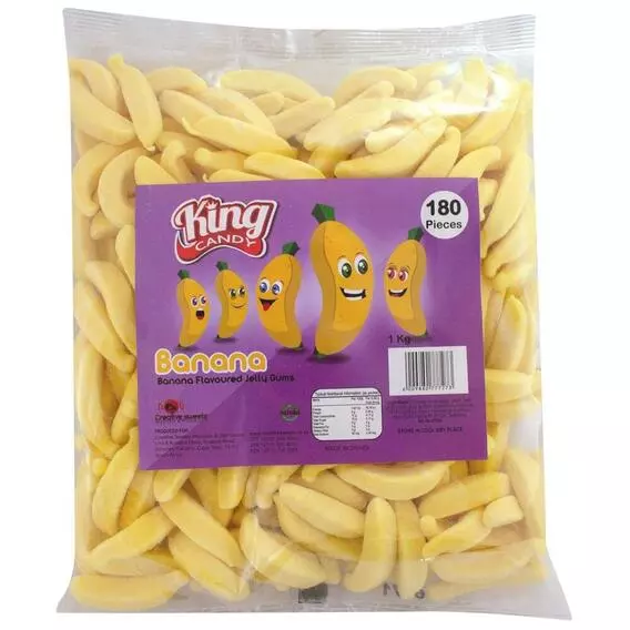 King Candy Banana Jelly Gums 1kg King Candy Banana Jelly Gums 1kg