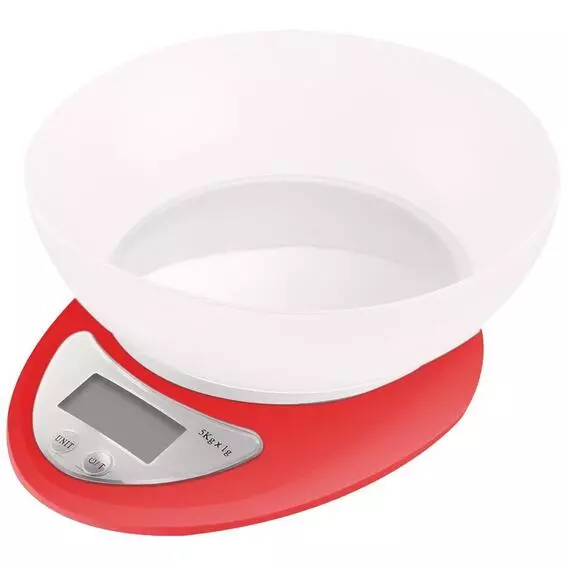 Casa Red Digital Kitchen Scale With Bowl