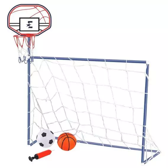 EUROSPORT 2 in 1 Goal and Hoop Set ES-BBSOCGOALSD-115CM