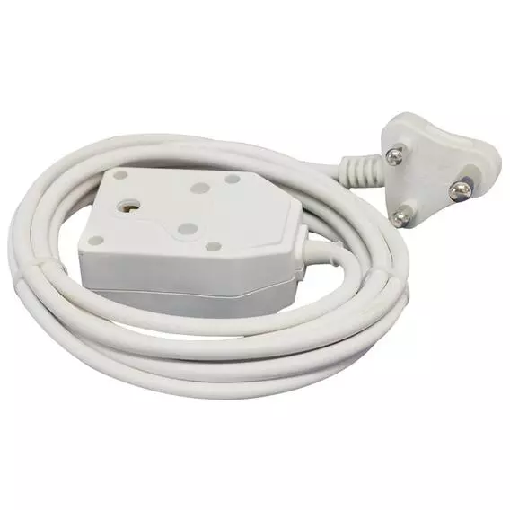 POWERWORX 5M X10A EXTENSION CORD WHITE