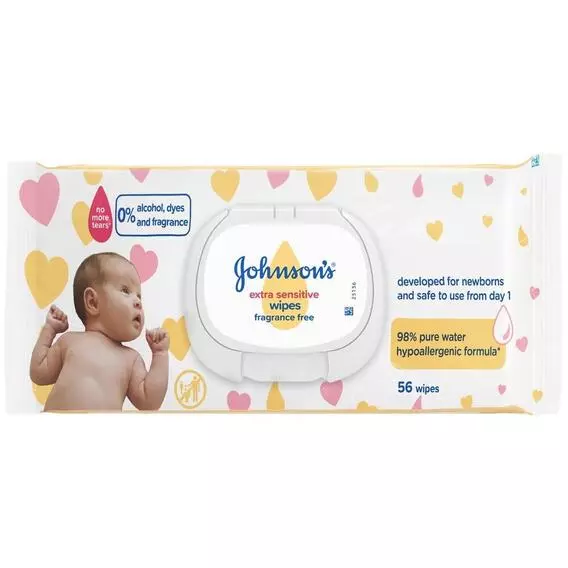 Johnson's Baby WIPES EXTRA SENSITIVE 56's Johnson's Baby WIPES EXTRA SENSITIVE 56's