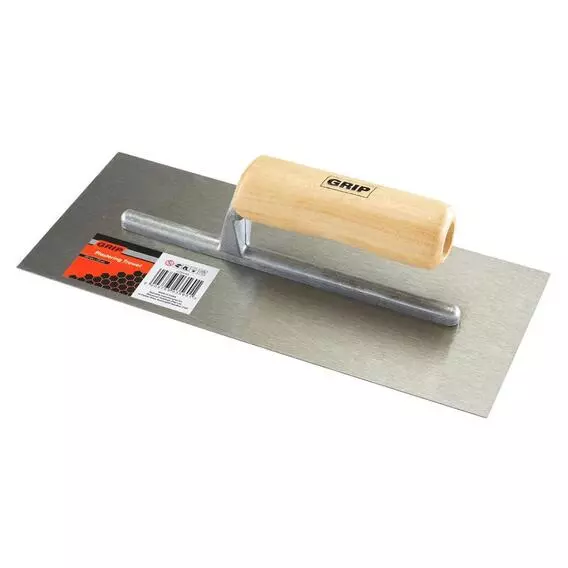 Grip WOODEN HANDLE PLASTERING TROWEL 280MM GT8646 Grip WOODEN HANDLE PLASTERING TROWEL 280MM GT8646
