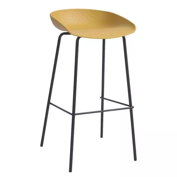 No Brand Pebble Bar Stool Mustard No Brand Pebble Bar Stool Mustard