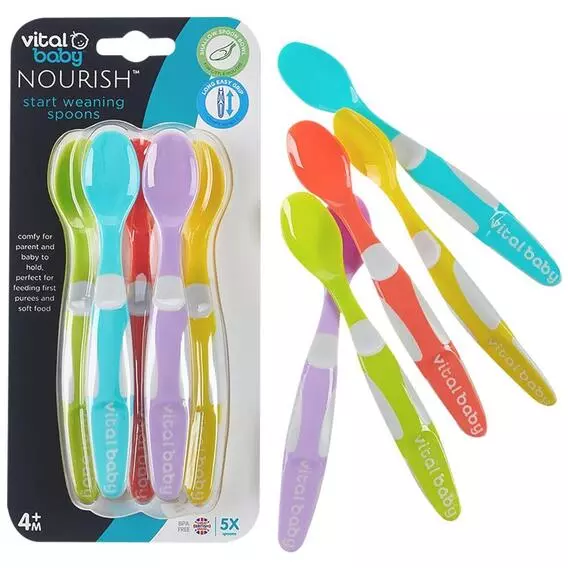 VITAL BABY Nourish Start Weaning Spoons 5PK VITAL BABY Nourish Start Weaning Spoons 5PK