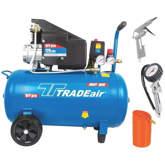 Tradeair 3 Piece 50L Compressor Kit MCFRC117 Tradeair 3 Piece 50L Compressor Kit MCFRC117