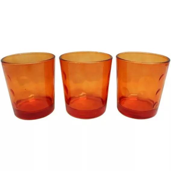 Always Home ORANGE DIMPLE GLASS 255ml