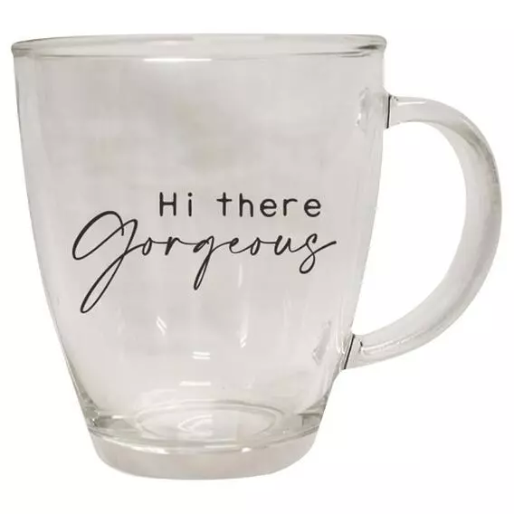 No Brand Script Glass Mug No Brand Script Glass Mug