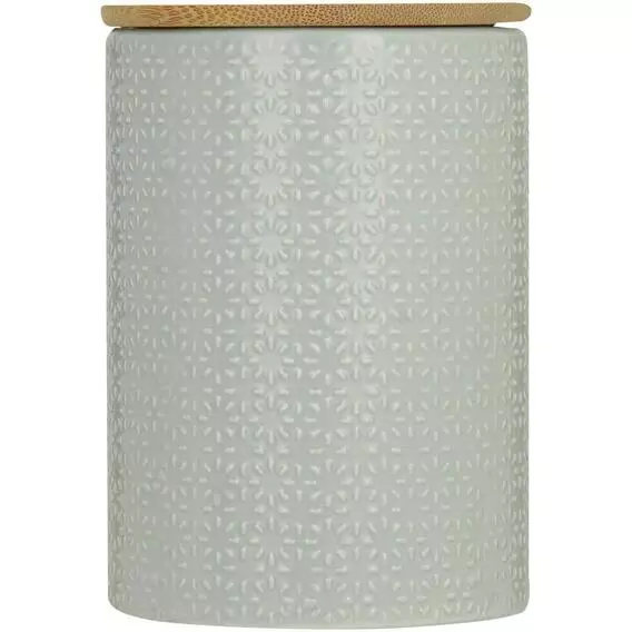 Kitchen Ceramic Jar Blue Haze Gloss Flower