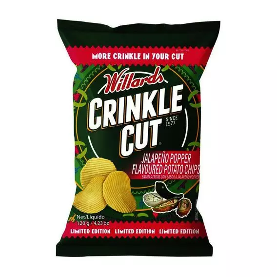 Willards Crinkle Cut Jalapeno Popper 120g
