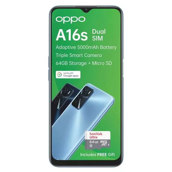 OPPO A16s Pearl Blue DS+64GB SD Card 4g
