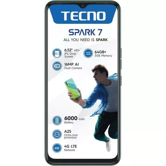 Tecno Spark 7 Spruce Green 64GB 4G DS