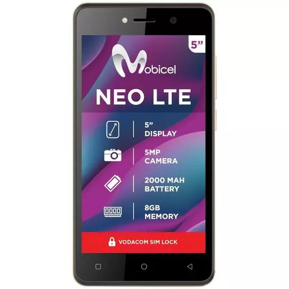Mobicel Neo 5 LTE Gold 8GB NL Mobicel Neo 5 LTE Gold 8GB NL