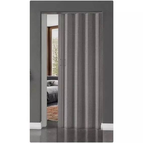 Mainstay 6MM PVC Folding Door PlaidGrey