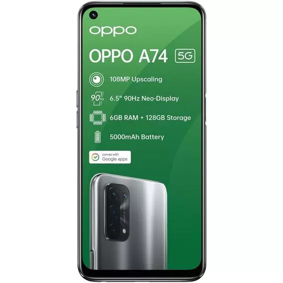 OPPO A74 5G Fluid Black 128GB + OPPO Wir OPPO A74 5G Fluid Black 128GB + OPPO Wir