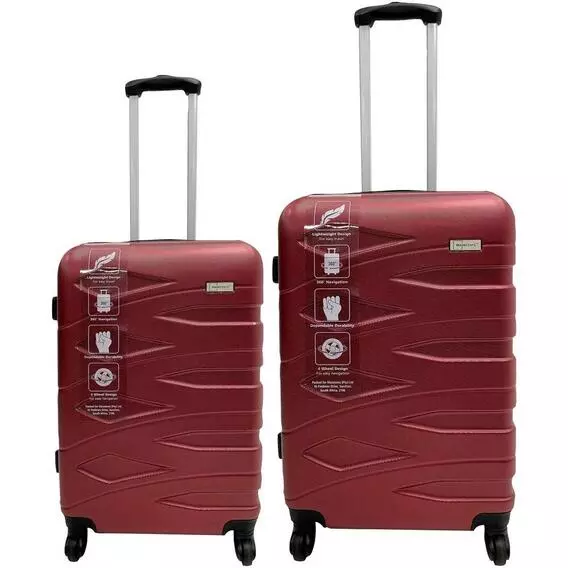 Mainstay 2 Piece Plum ABS Travel Set