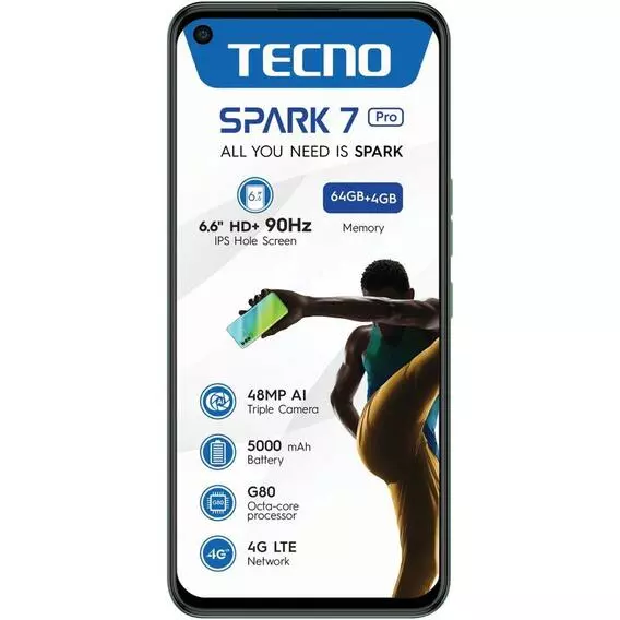 Tecno Spark 7 Pro Spruce Green 64GB 4G D Tecno Spark 7 Pro Spruce Green 64GB 4G D