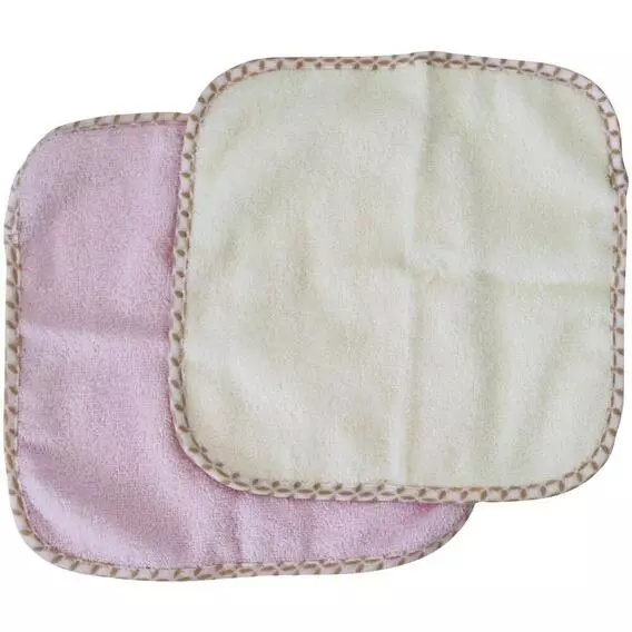 Snuggletime Deluxe Washcloths, 2 Pack - Natural Pink Snuggletime Deluxe Washcloths, 2 Pack - Natural Pink