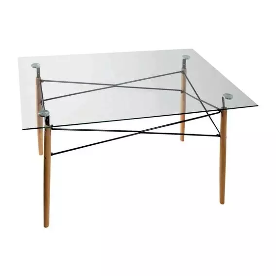 Furniture Bali Glass Dining Table 120X80CM