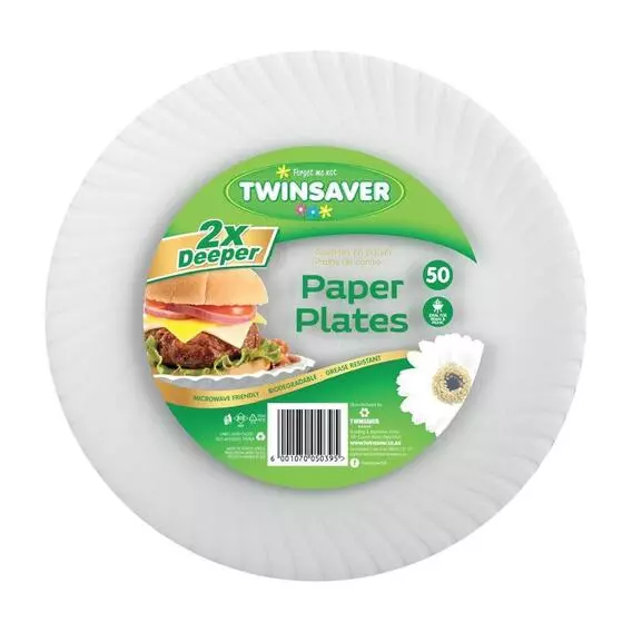 Twinsaver Paper Plates Econo 50EA Twinsaver Paper Plates Econo 50EA