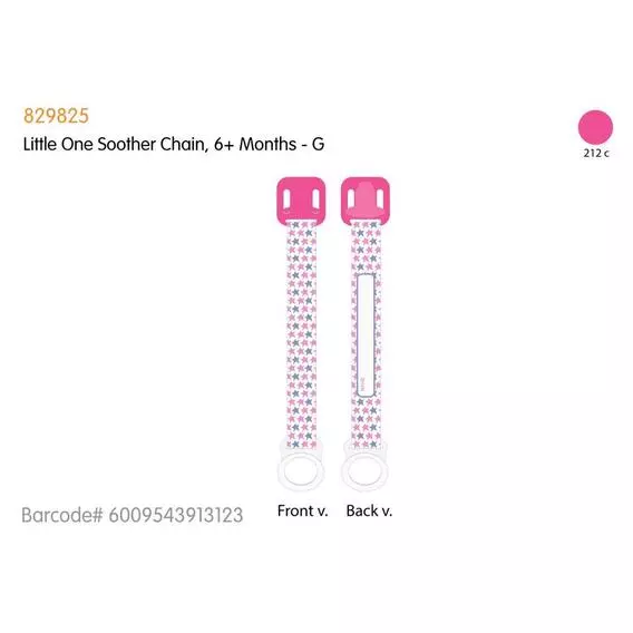Little One Soother Chain, 6+ Months - Girls