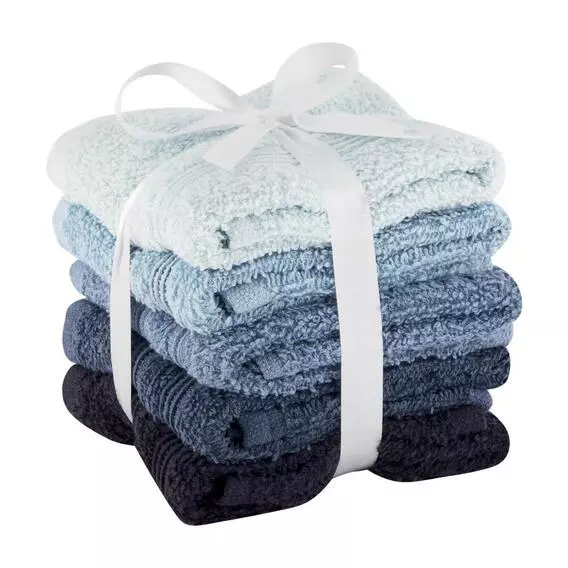 Mainstays 5 PK FACE CLOTH SET OCEAN BLUE Mainstays 5 PK FACE CLOTH SET OCEAN BLUE