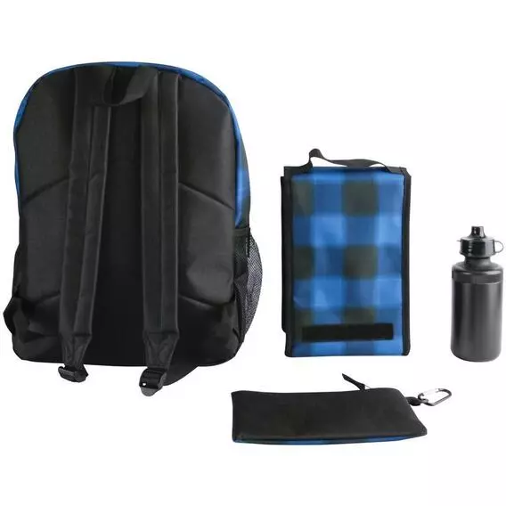 Jetstream 5pc Backpack Set Blue Check Jetstream 5pc Backpack Set Blue Check
