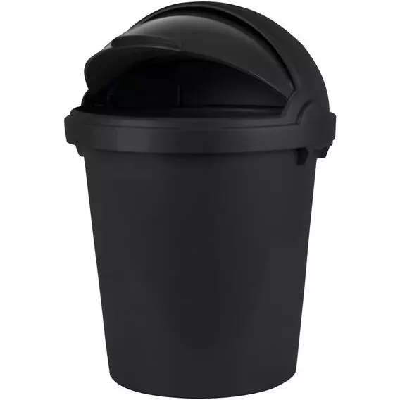 Otima 12L Fliptop Black Bin (All Black) Otima 12L Fliptop Black Bin (All Black)