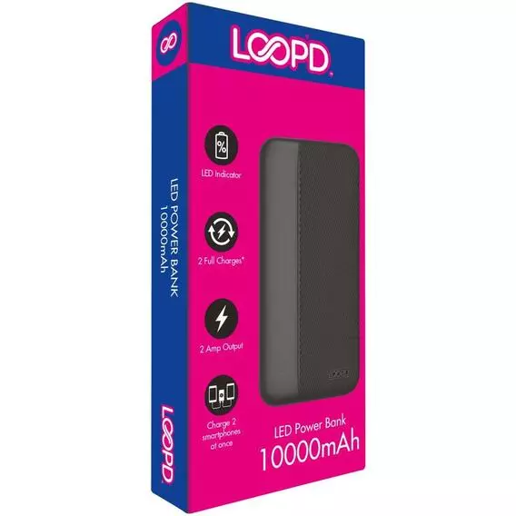 Gamma LOOPD 10000MAH 4LED POWERBANK-BLK