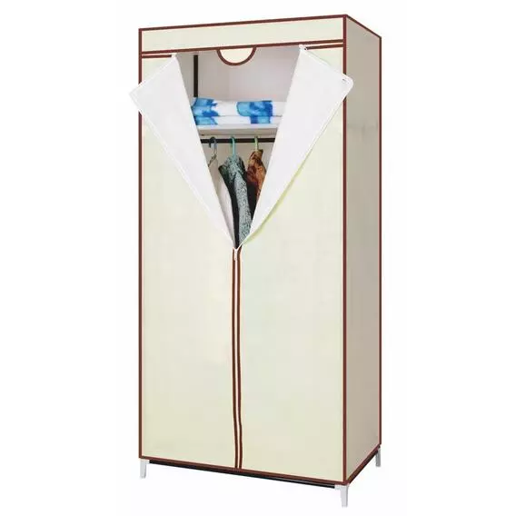Mainstays 1 Shelf Hanging Wardrobe BEIGE Mainstays 1 Shelf Hanging Wardrobe BEIGE