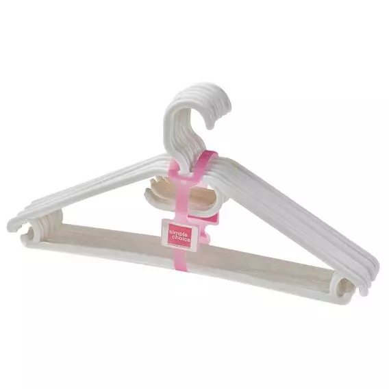 Gizmo 10pk Plastic Hangers WHITE