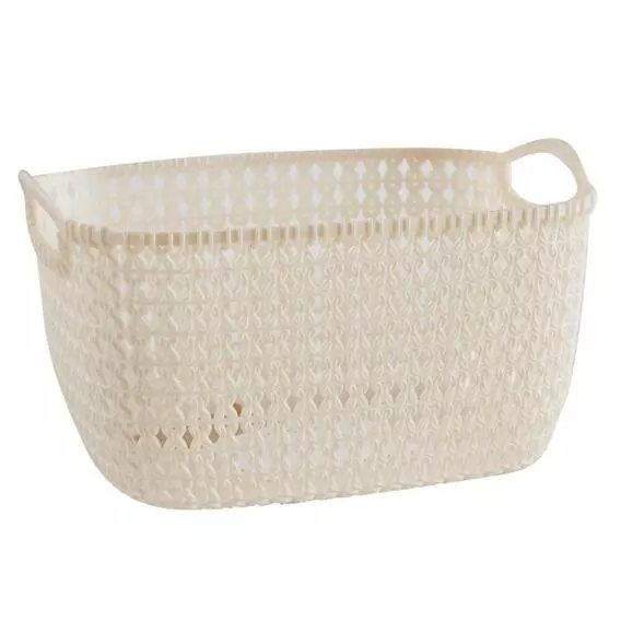 Formosa Knit Basket Medium WHITE