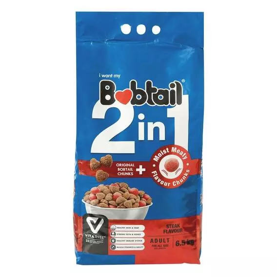 Bobtail Adult 2-in-1 Real Chunks STEAK 6kg Bobtail Adult 2-in-1 Real Chunks STEAK 6kg