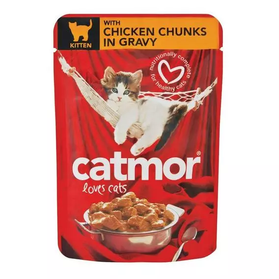 Catmor Kitten Food Chunks In Gravy CHICKEN 85g Catmor Kitten Food Chunks In Gravy CHICKEN 85g