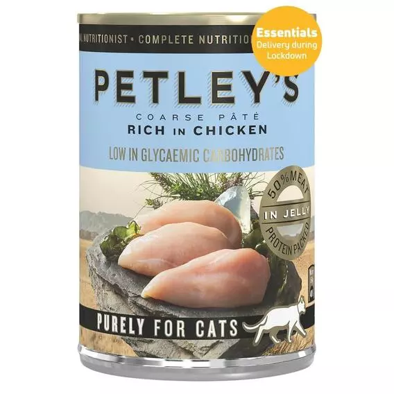 Petleys Adult Cat Food Pate CHICKEN 375g