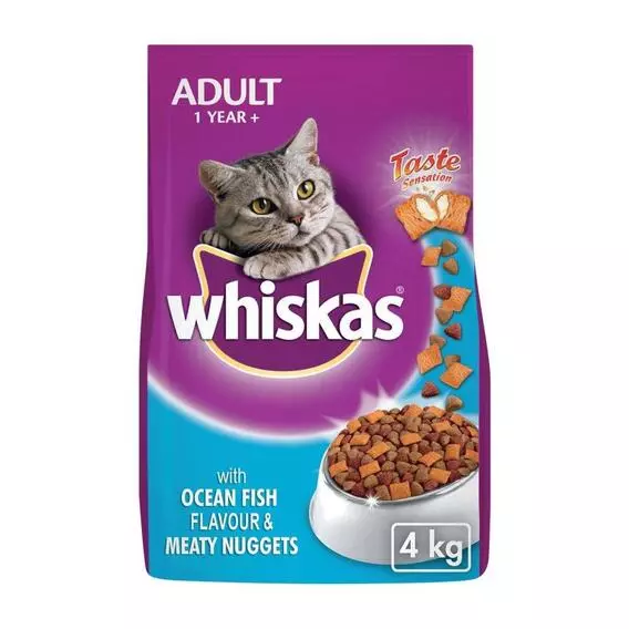 Whiskas 1 Year+ Cat Food OCEAN FISH 4kg Whiskas 1 Year+ Cat Food OCEAN FISH 4kg