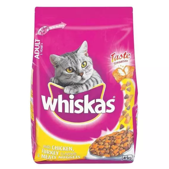 Whiskas 1 Year+ Cat Food CHICKEN & TURKEY 4kg